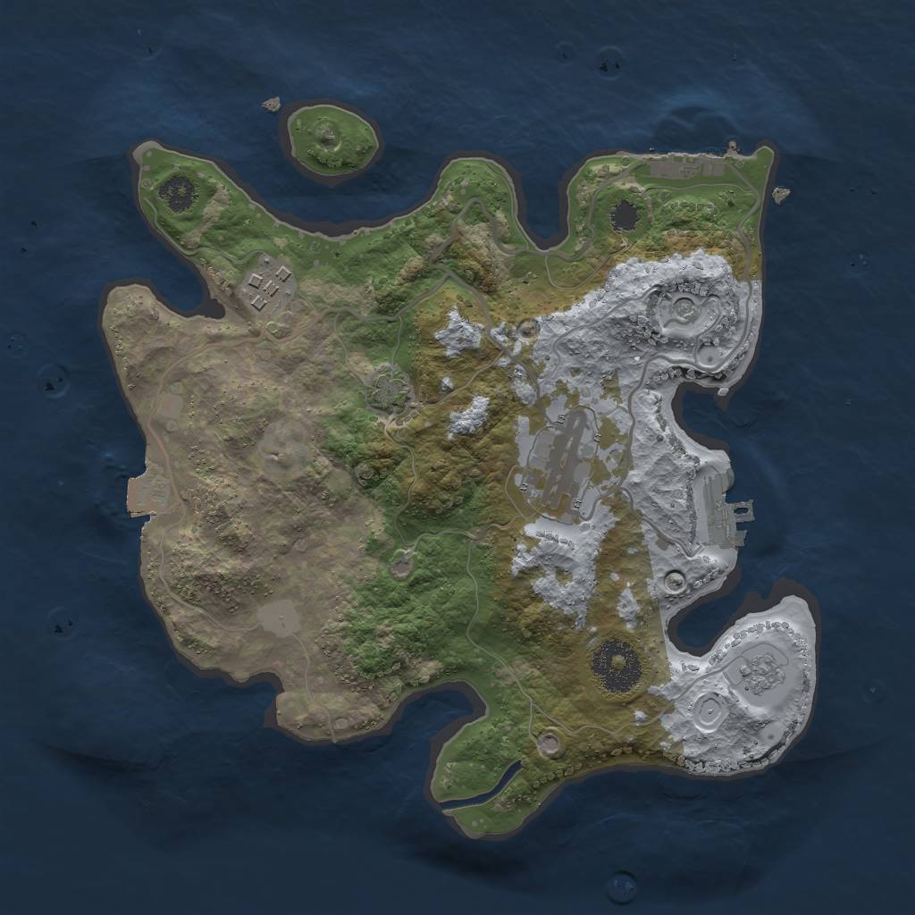 Rust Map: Procedural Map, Size: 2700, Seed: 119335159, 10 Monuments
