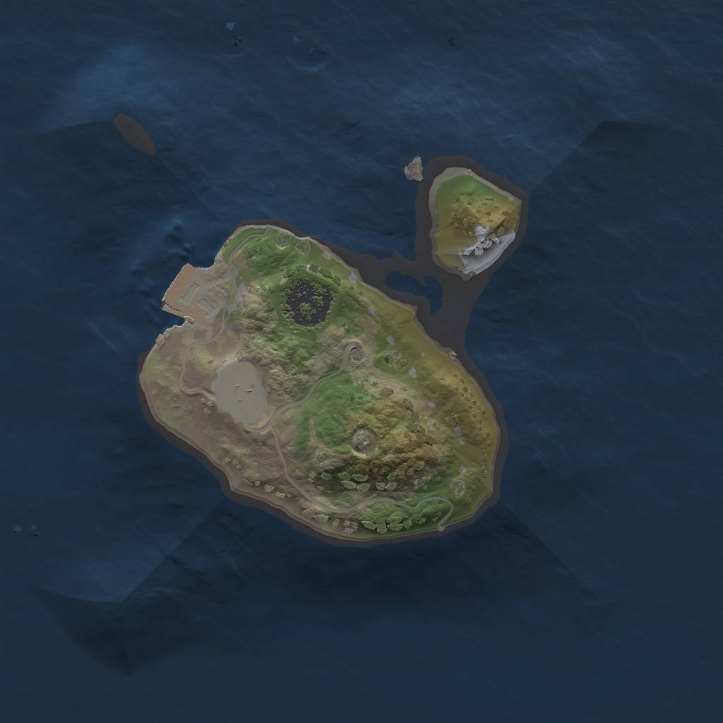 Rust Map: Procedural Map, Size: 1600, Seed: 1953469370, 3 Monuments