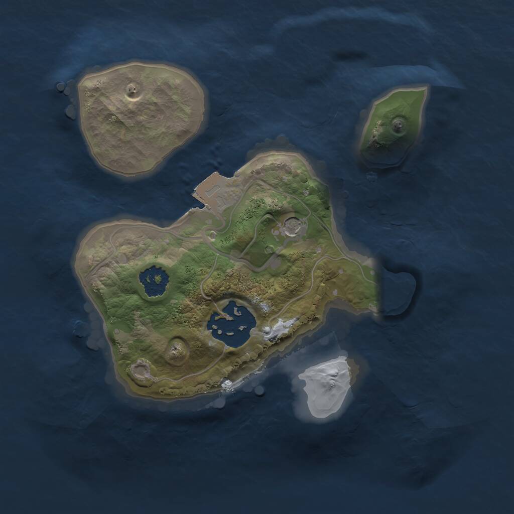 Rust Map: Procedural Map, Size: 1750, Seed: 989007251, 3 Monuments