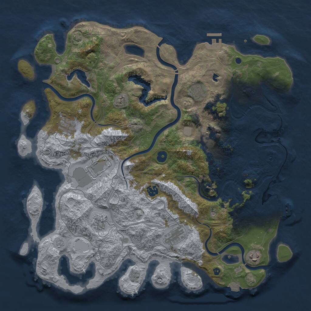 Rust Map: Procedural Map, Size: 4250, Seed: 899401094, 15 Monuments