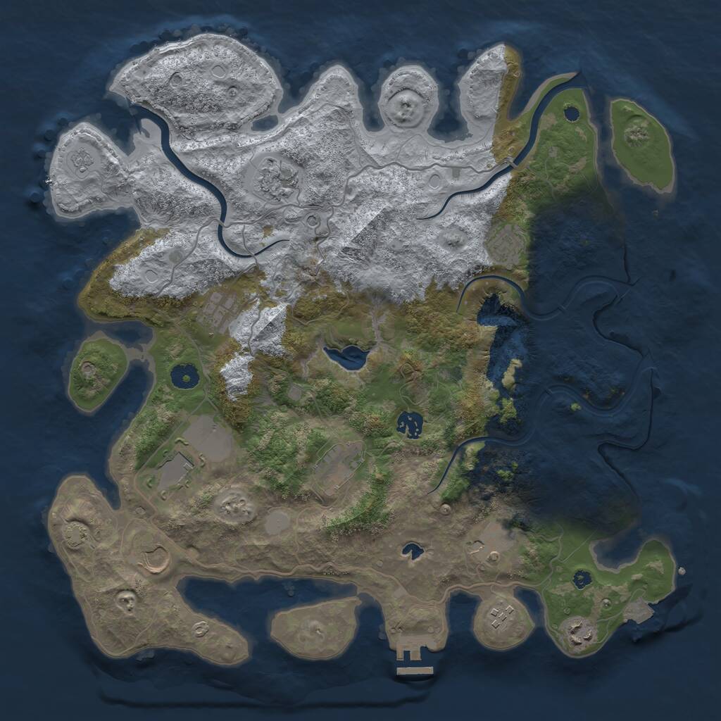 Rust Map: Procedural Map, Size: 4000, Seed: 226933, 15 Monuments