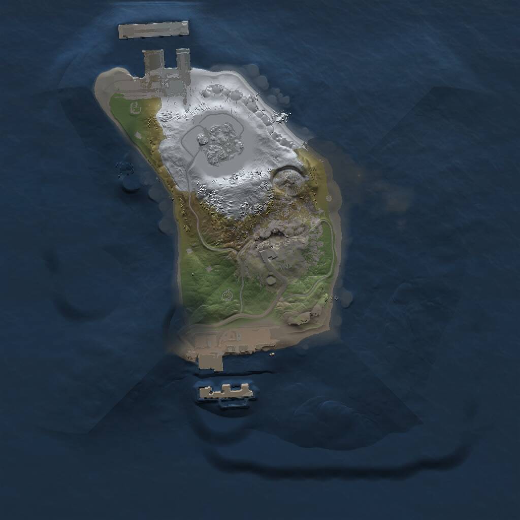 Rust Map: Procedural Map, Size: 1500, Seed: 482455, 4 Monuments