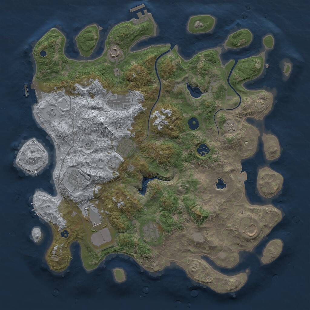 Rust Map: Procedural Map, Size: 4000, Seed: 156349928, 15 Monuments