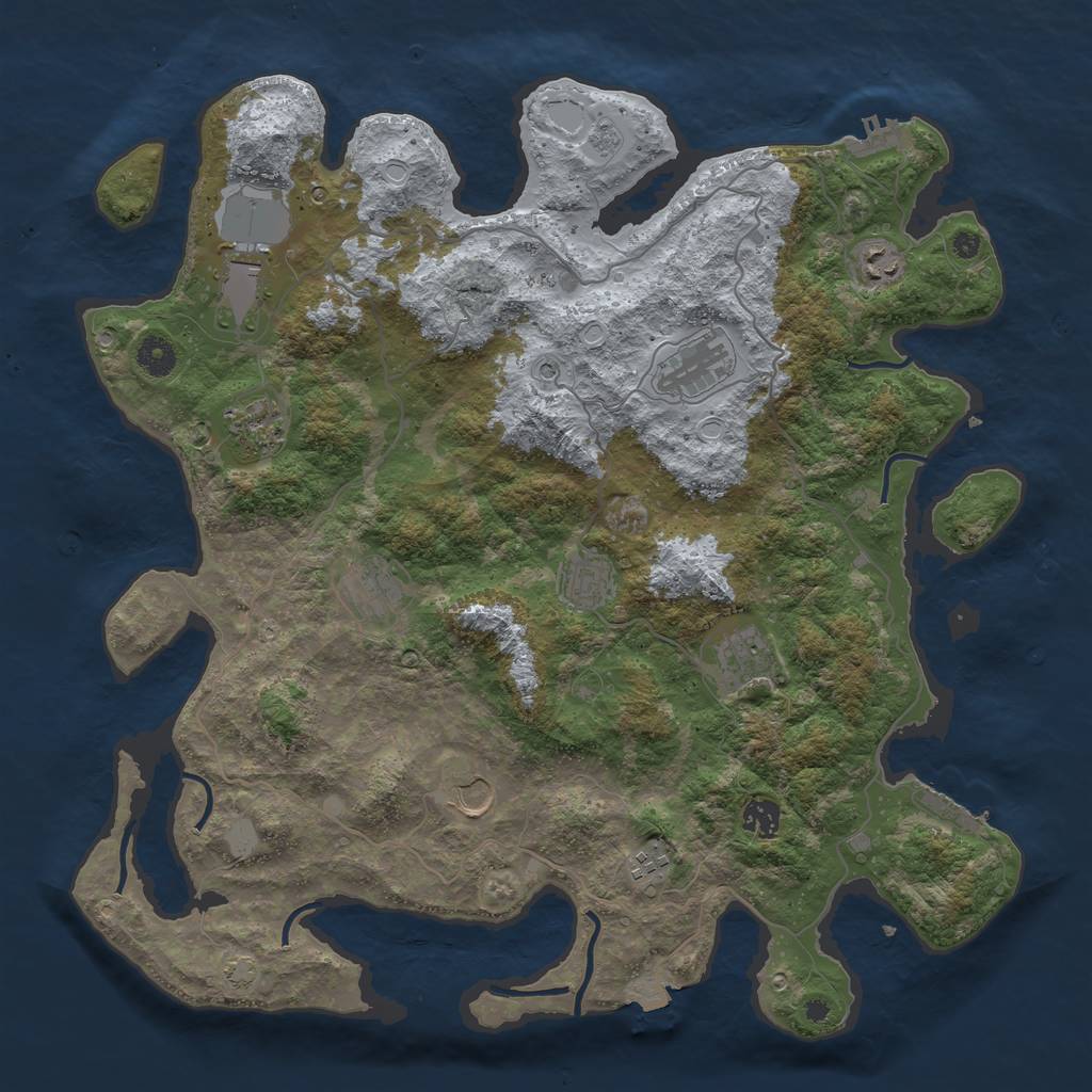 Rust Map: Procedural Map, Size: 4200, Seed: 226804410, 18 Monuments