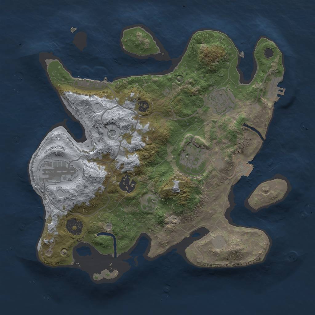 Rust Map: Procedural Map, Size: 2800, Seed: 172087912, 10 Monuments
