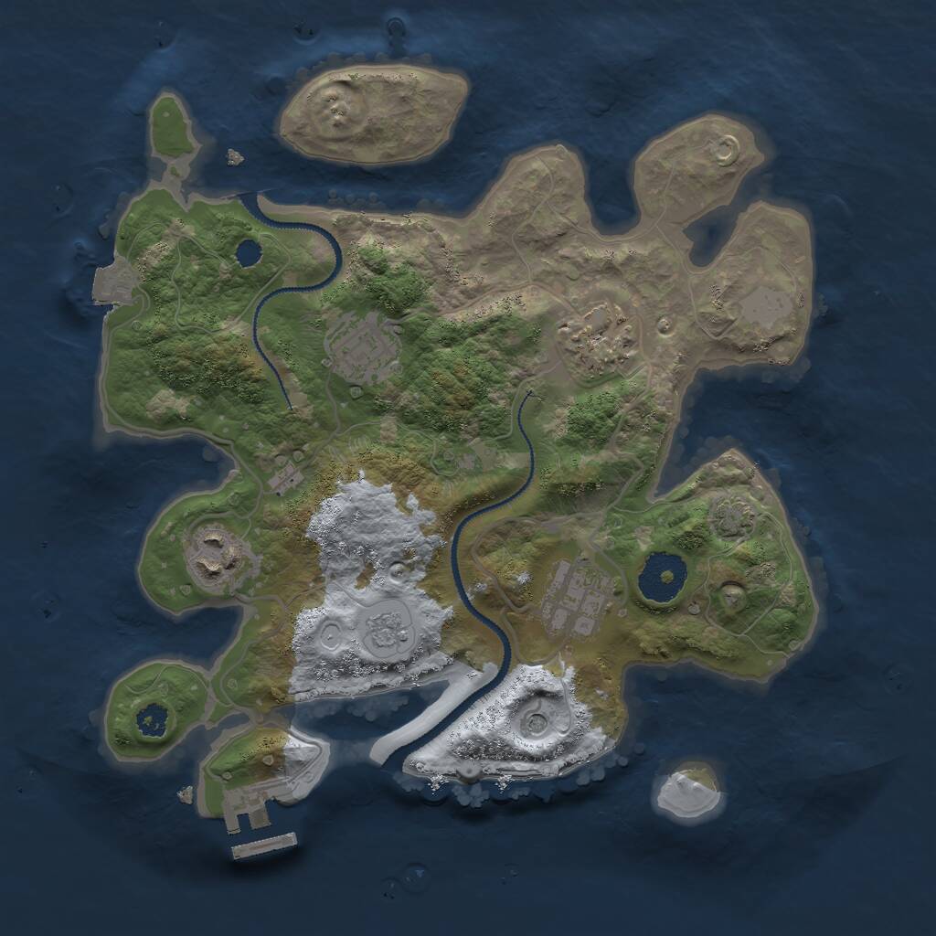 Rust Map: Procedural Map, Size: 2888, Seed: 2099999692, 9 Monuments