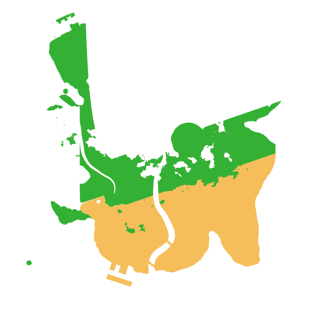 Biome Rust Map: Procedural Map, Size: 2500, Seed: 54567