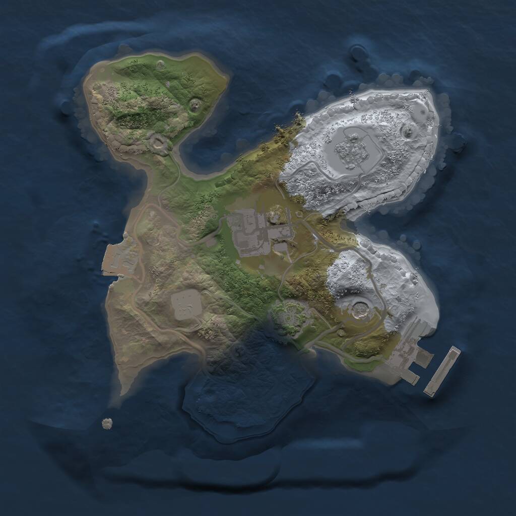 Rust Map: Procedural Map, Size: 1900, Seed: 2042270533, 6 Monuments