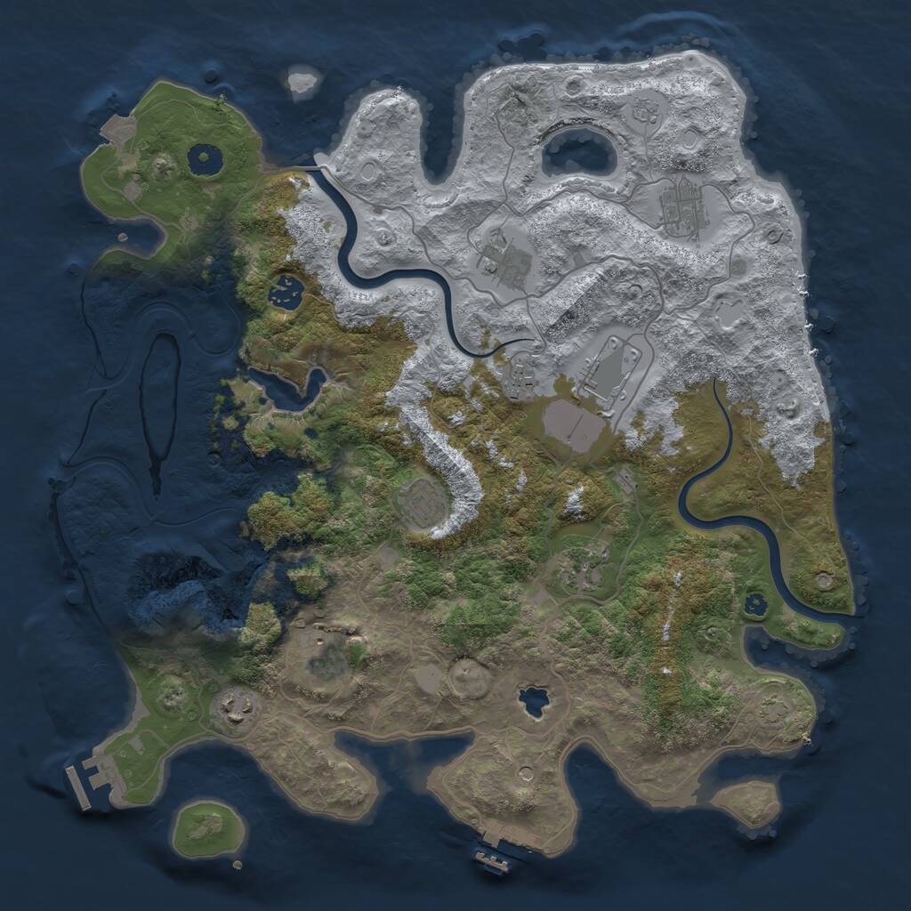 Rust Map: Procedural Map, Size: 4000, Seed: 2026650759, 15 Monuments