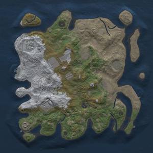 Thumbnail Rust Map: Procedural Map, Size: 3600, Seed: 20407, 17 Monuments