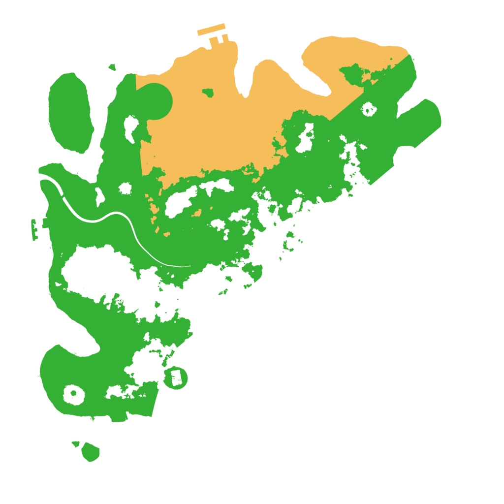 Biome Rust Map: Procedural Map, Size: 3600, Seed: 10407