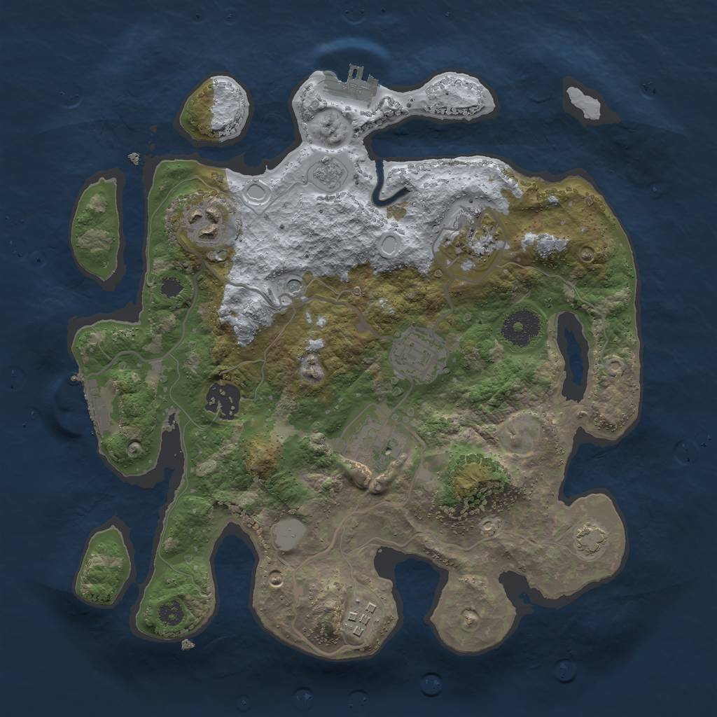 Rust Map: Procedural Map, Size: 2980, Seed: 175851840, 14 Monuments