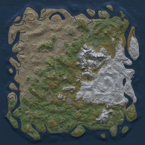 Thumbnail Rust Map: Procedural Map, Size: 6000, Seed: 1325330883, 19 Monuments