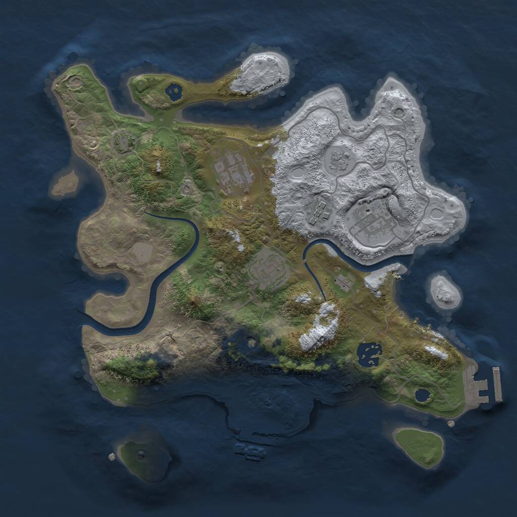 Rust Map: Procedural Map, Size: 3000, Seed: 150251, 11 Monuments