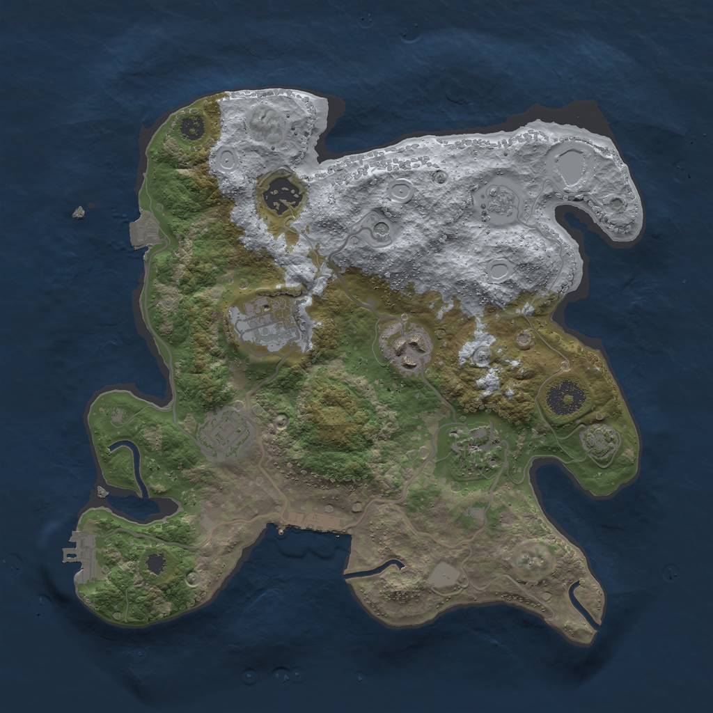 Rust Map: Procedural Map, Size: 3000, Seed: 10002000, 13 Monuments