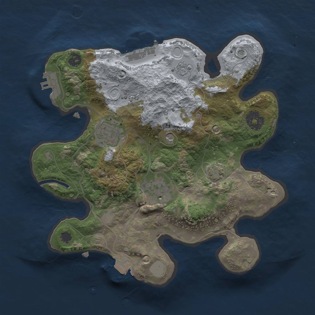 Rust Map: Procedural Map, Size: 2500, Seed: 127671262, 10 Monuments