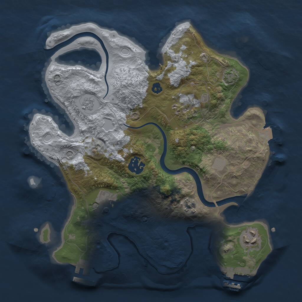 Rust Map: Procedural Map, Size: 2800, Seed: 397864944, 11 Monuments