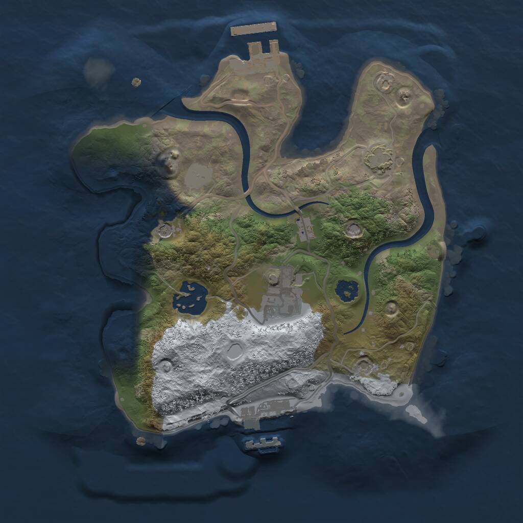 Rust Map: Procedural Map, Size: 2300, Seed: 1534, 7 Monuments