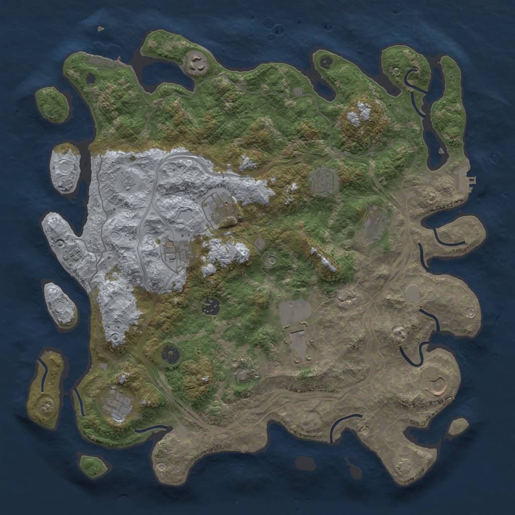 Rust Map: Procedural Map, Size: 4250, Seed: 4985019, 19 Monuments