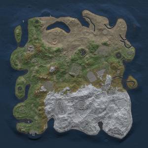 Thumbnail Rust Map: Procedural Map, Size: 3700, Seed: 98849607, 18 Monuments