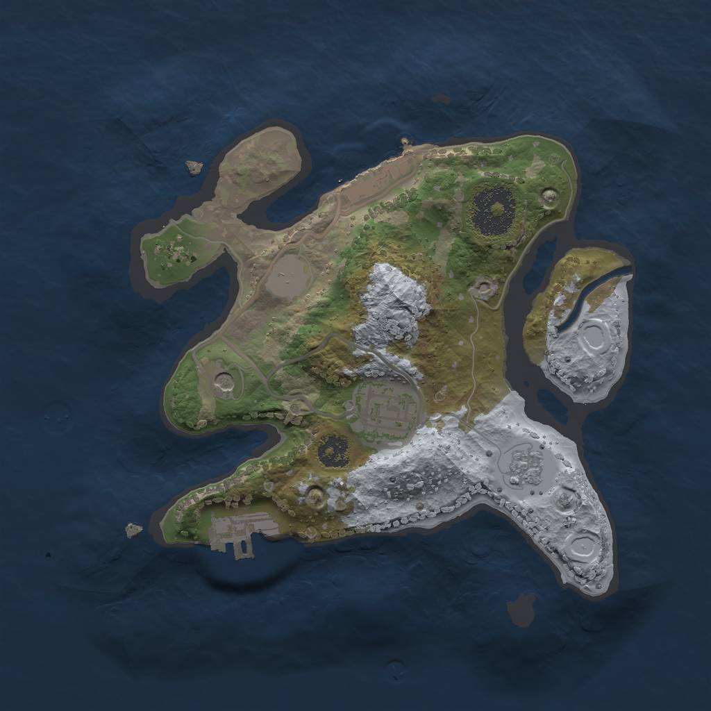 Rust Map: Procedural Map, Size: 2250, Seed: 841981066, 8 Monuments