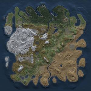Thumbnail Rust Map: Procedural Map, Size: 4250, Seed: 95240686, 19 Monuments