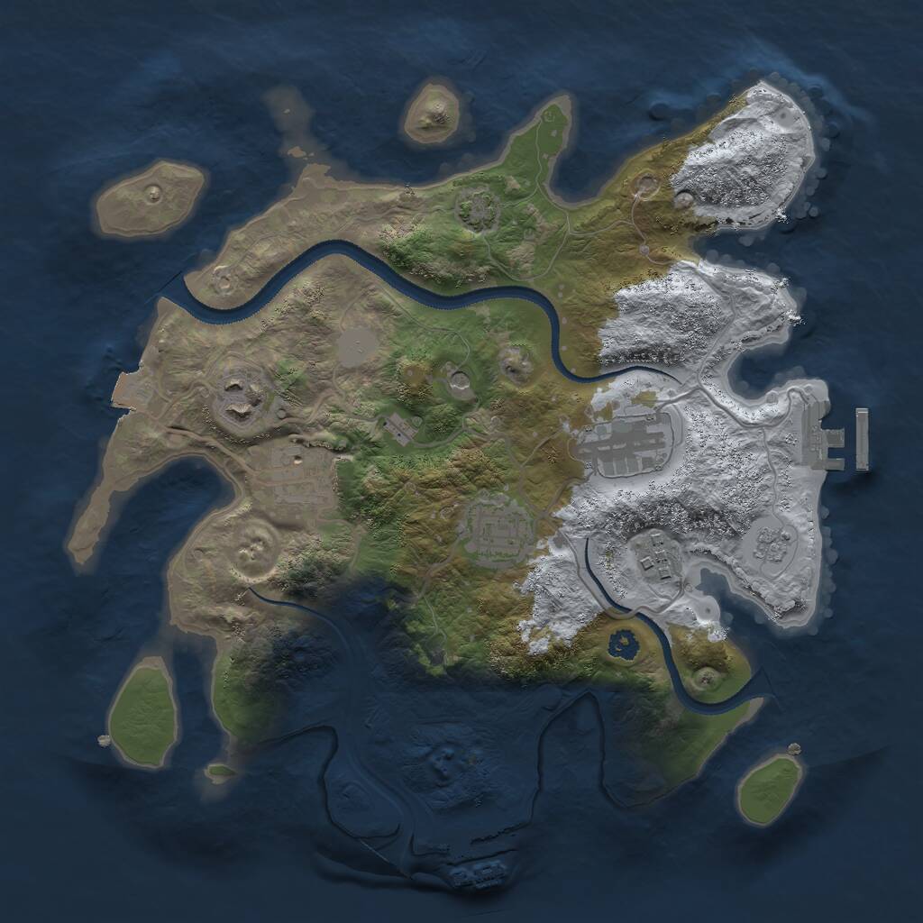Rust Map: Procedural Map, Size: 3000, Seed: 310488793, 11 Monuments