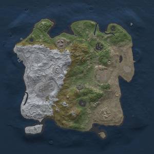 Thumbnail Rust Map: Procedural Map, Size: 3000, Seed: 2457565, 13 Monuments