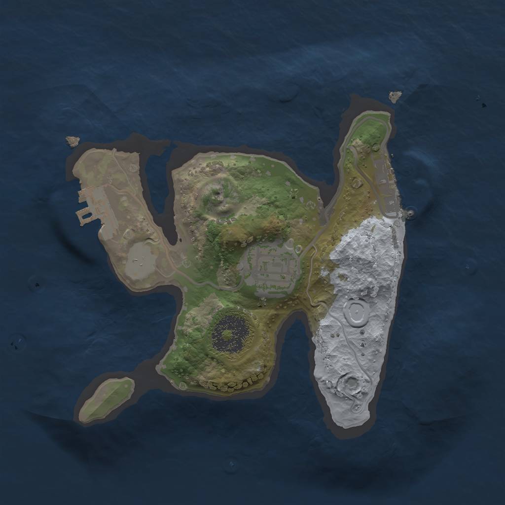 Rust Map: Procedural Map, Size: 2000, Seed: 45415564, 6 Monuments
