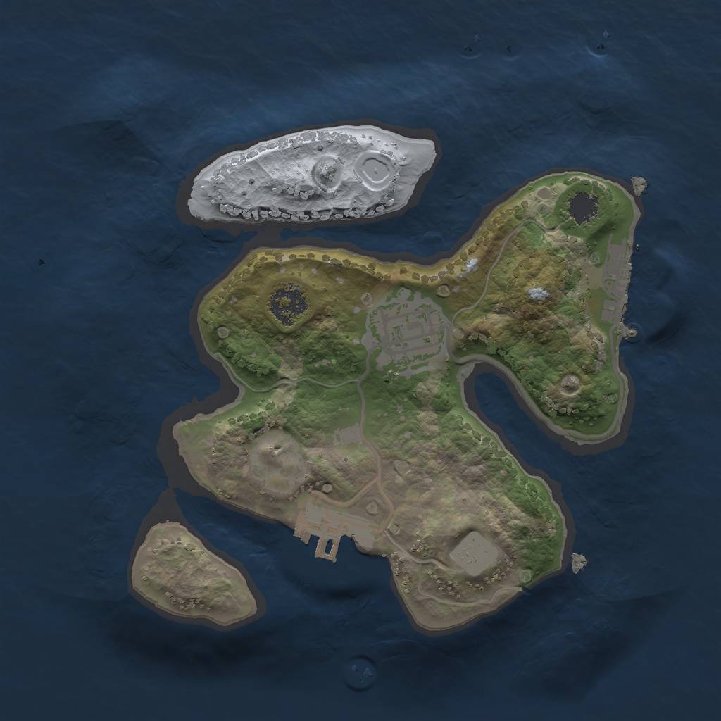 Rust Map: Procedural Map, Size: 2000, Seed: 99395, 6 Monuments