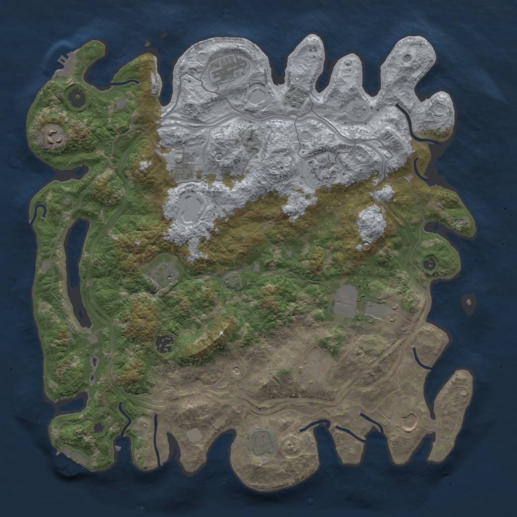 Rust Map: Procedural Map, Size: 4250, Seed: 709909859, 19 Monuments