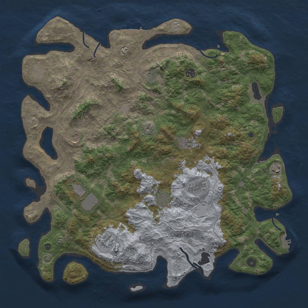 Rust Map: Procedural Map, Size: 4800, Seed: 1757930538, 19 Monuments