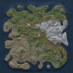 Thumbnail Rust Map: Procedural Map, Size: 4500, Seed: 782570564, 19 Monuments