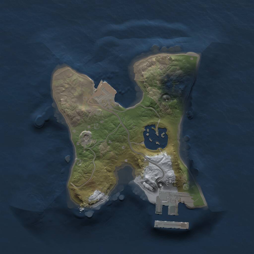 Rust Map: Procedural Map, Size: 1500, Seed: 1745197114, 3 Monuments