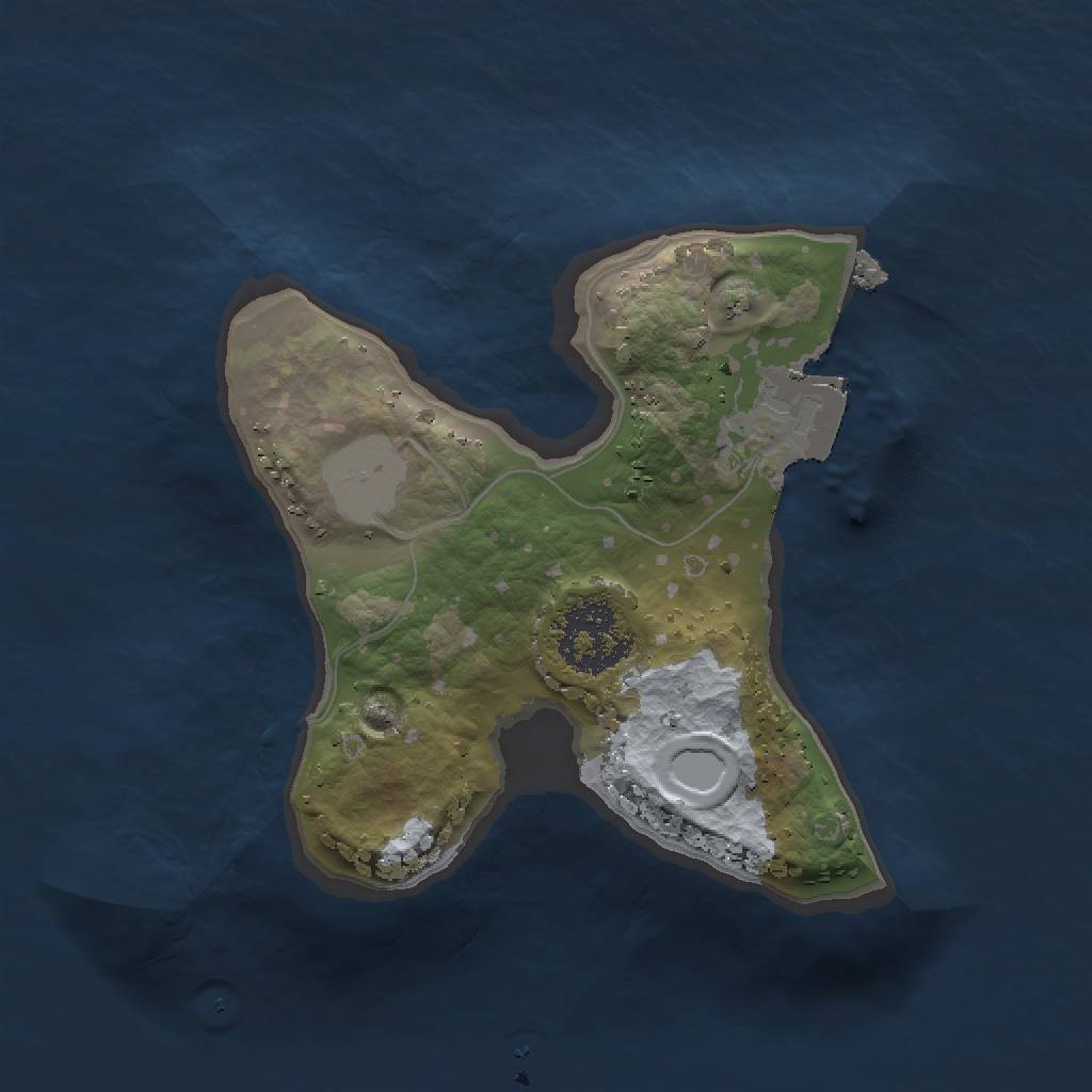 Rust Map: Procedural Map, Size: 1500, Seed: 1745197114, 3 Monuments