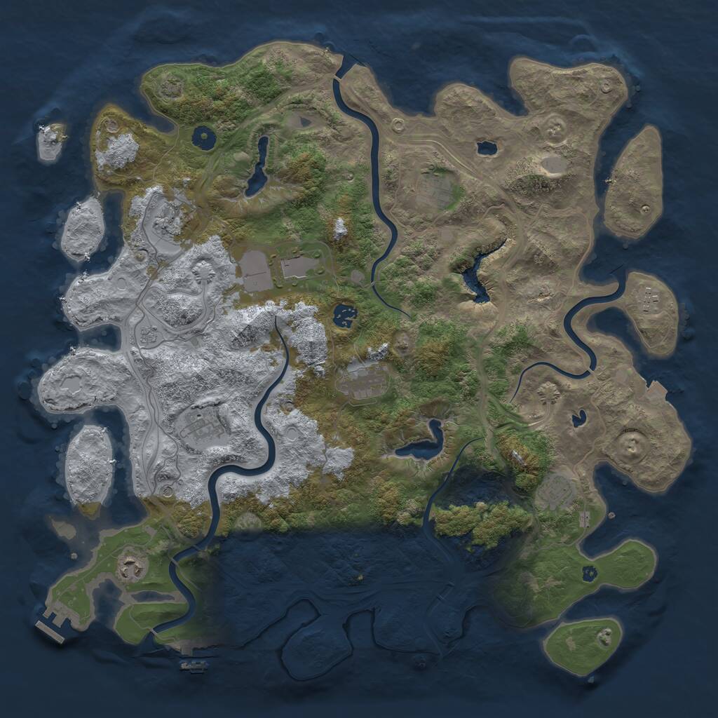Rust Map: Procedural Map, Size: 4500, Seed: 1487524876, 15 Monuments