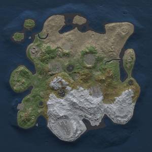 Thumbnail Rust Map: Procedural Map, Size: 3000, Seed: 649716681, 12 Monuments