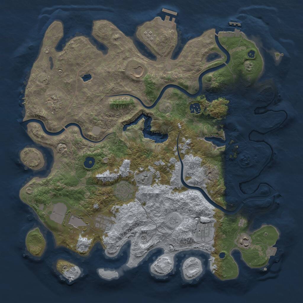 Rust Map: Procedural Map, Size: 4000, Seed: 1432466488, 15 Monuments