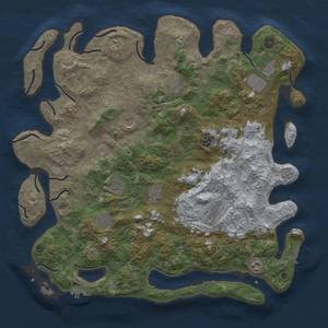 Thumbnail Rust Map: Procedural Map, Size: 4500, Seed: 74372035, 19 Monuments