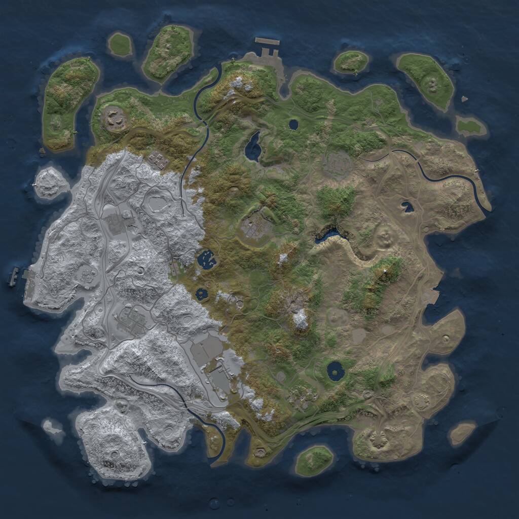 Rust Map: Procedural Map, Size: 4250, Seed: 1382636029, 15 Monuments