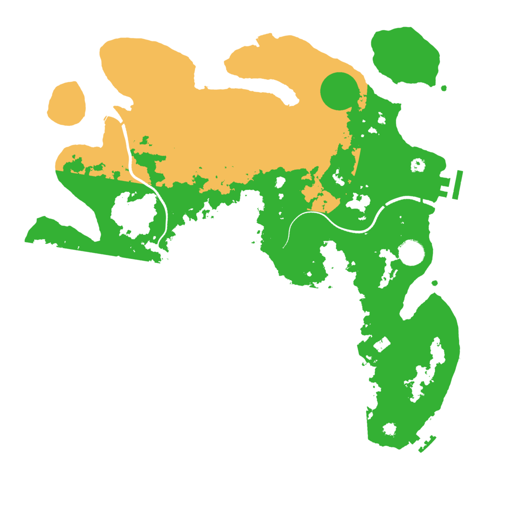 Biome Rust Map: Procedural Map, Size: 3500, Seed: 884374331