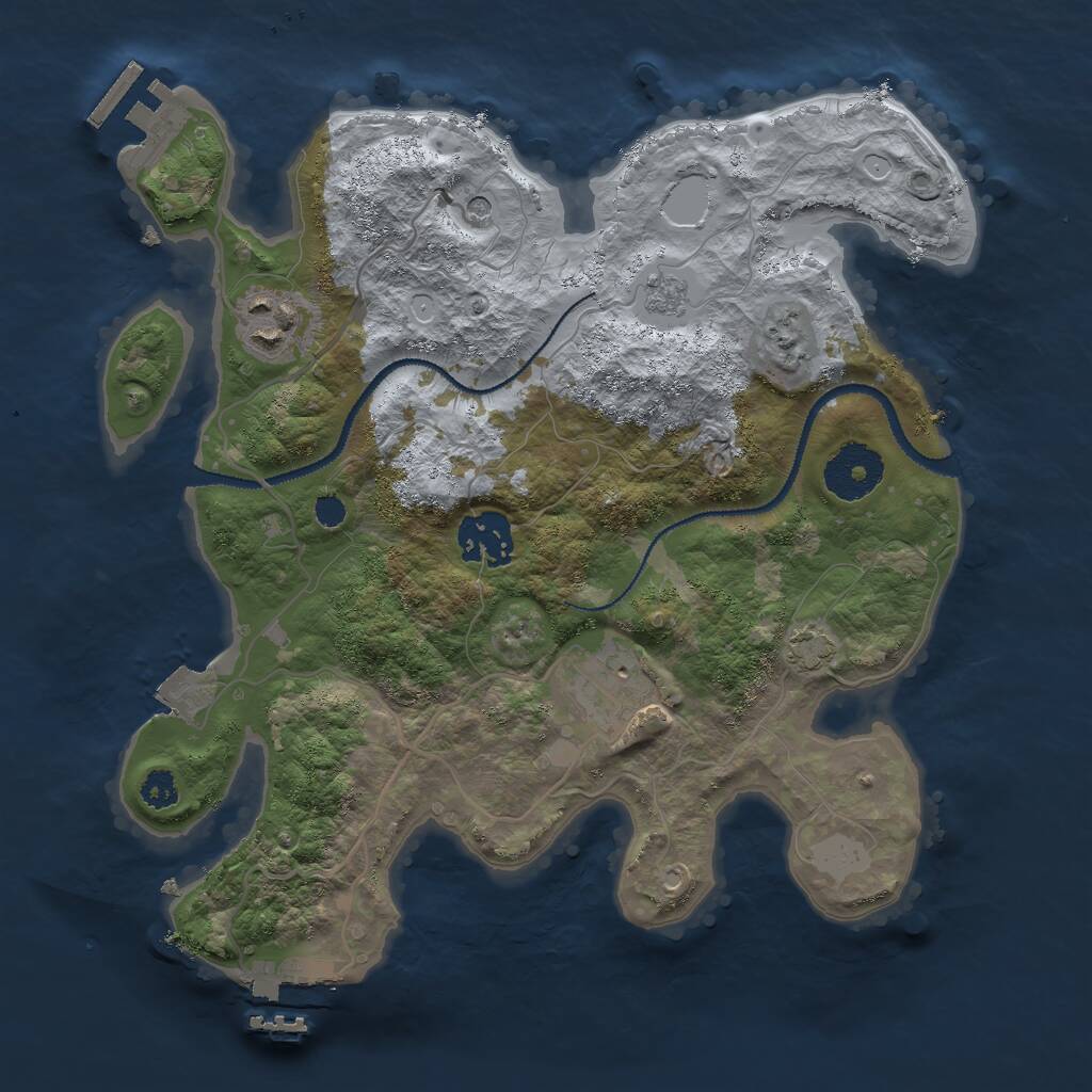 Rust Map: Procedural Map, Size: 2900, Seed: 12353633, 9 Monuments