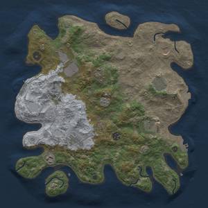 Thumbnail Rust Map: Procedural Map, Size: 3700, Seed: 17485735, 17 Monuments