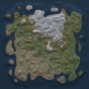 Thumbnail Rust Map: Procedural Map, Size: 4500, Seed: 929561804, 18 Monuments