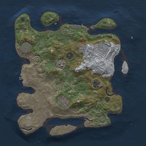Thumbnail Rust Map: Procedural Map, Size: 3200, Seed: 1543746575, 13 Monuments