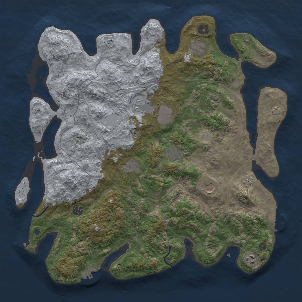 Rust Map: Procedural Map, Size: 4250, Seed: 6072023, 17 Monuments