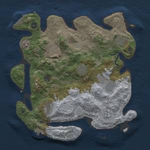 Thumbnail Rust Map: Procedural Map, Size: 3500, Seed: 1161097573, 16 Monuments