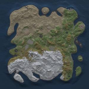 Thumbnail Rust Map: Procedural Map, Size: 4000, Seed: 1186892441, 17 Monuments