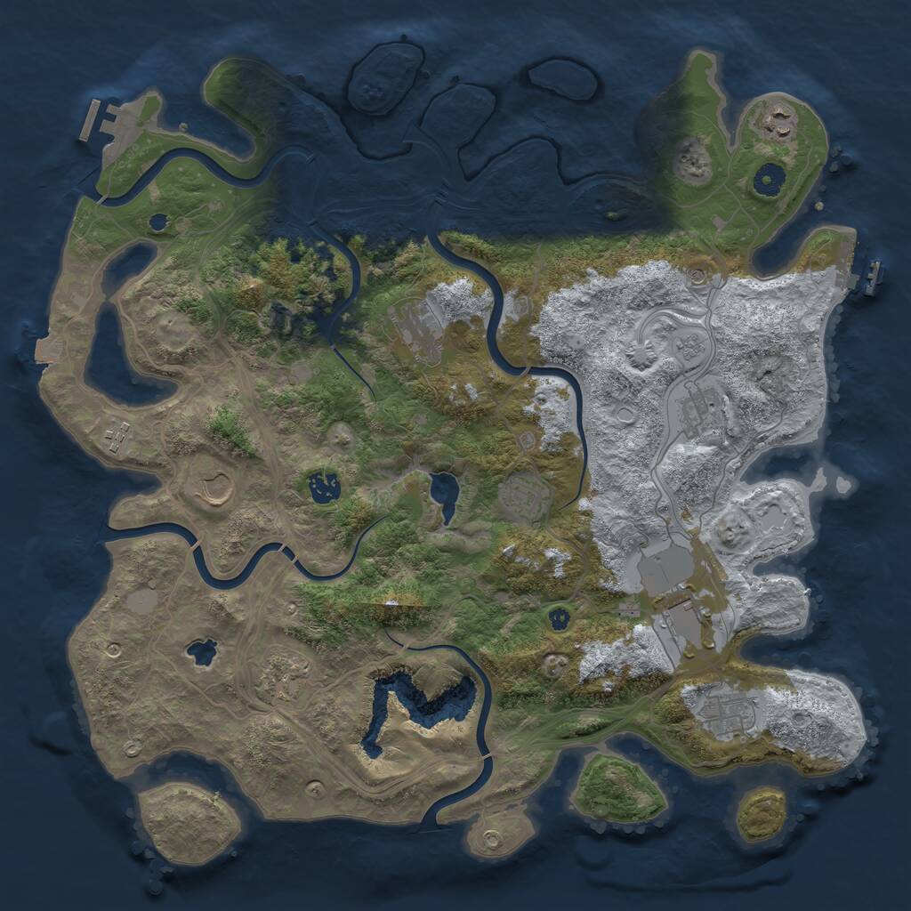 Rust Map: Procedural Map, Size: 4250, Seed: 1668196850, 16 Monuments