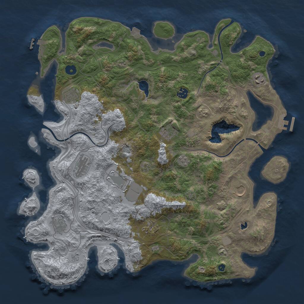 Rust Map: Procedural Map, Size: 4250, Seed: 62314031, 16 Monuments